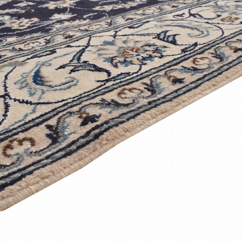 Alfombra persa - Nain - 291 x 195 cm - azul oscuro
