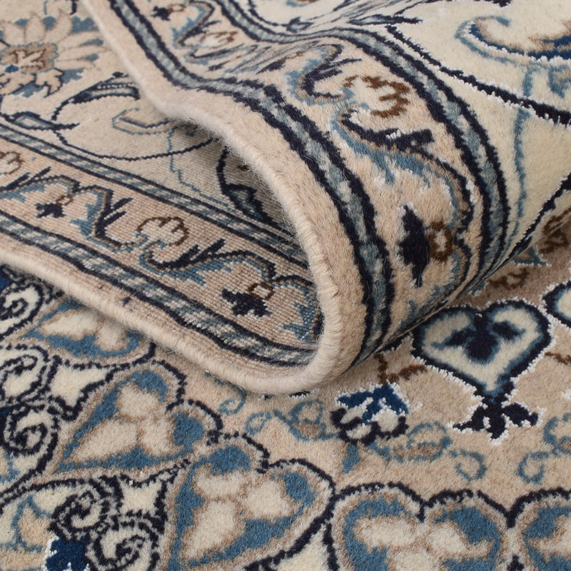 Alfombra persa - Nain - 291 x 195 cm - azul oscuro