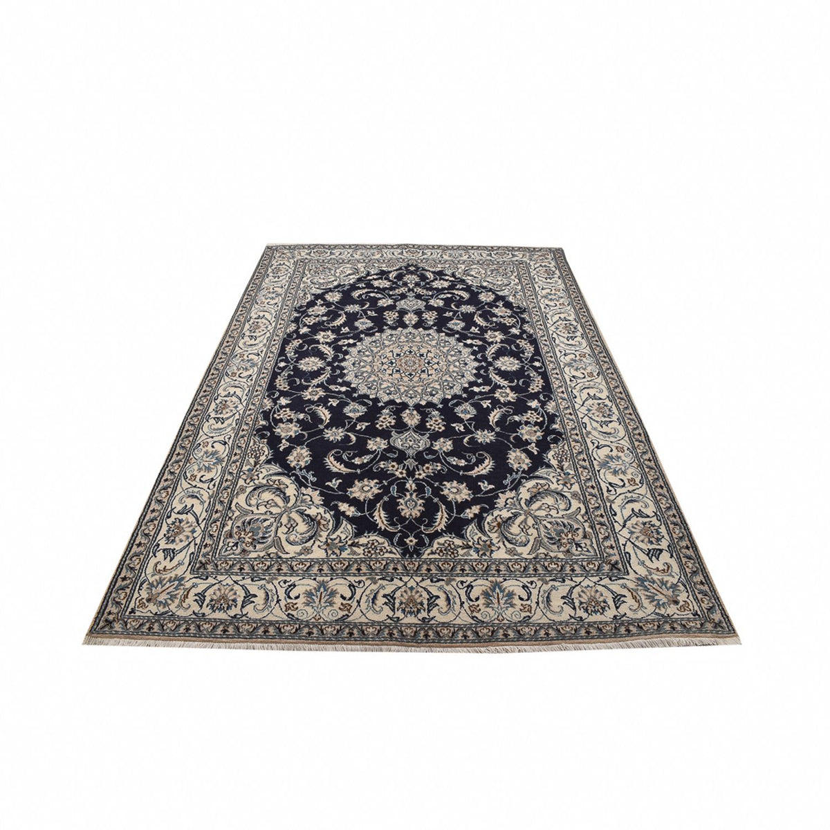 Alfombra persa - Nain - 291 x 195 cm - azul oscuro