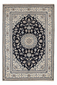 Alfombra persa - Nain - 295 x 200 cm - azul oscuro