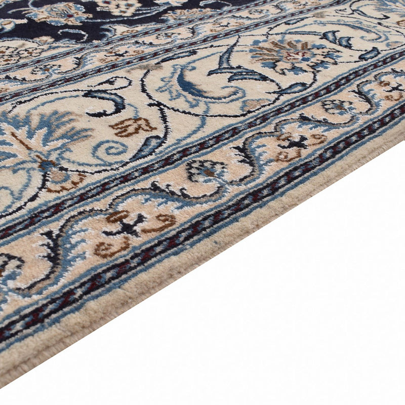 Alfombra persa - Nain - 295 x 200 cm - azul oscuro