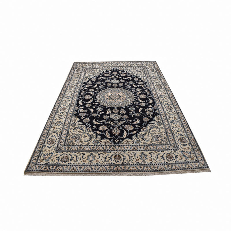 Alfombra persa - Nain - 295 x 200 cm - azul oscuro