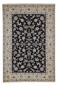 Alfombra persa - Nain - 290 x 193 cm - azul oscuro