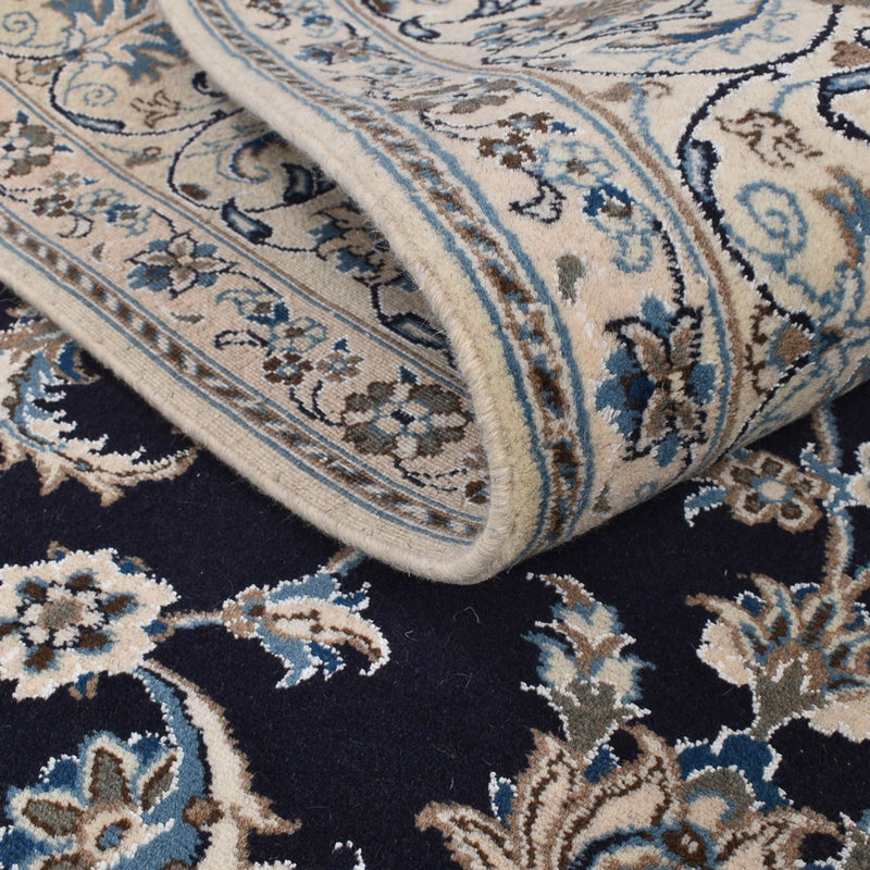 Alfombra persa - Nain - 290 x 193 cm - azul oscuro