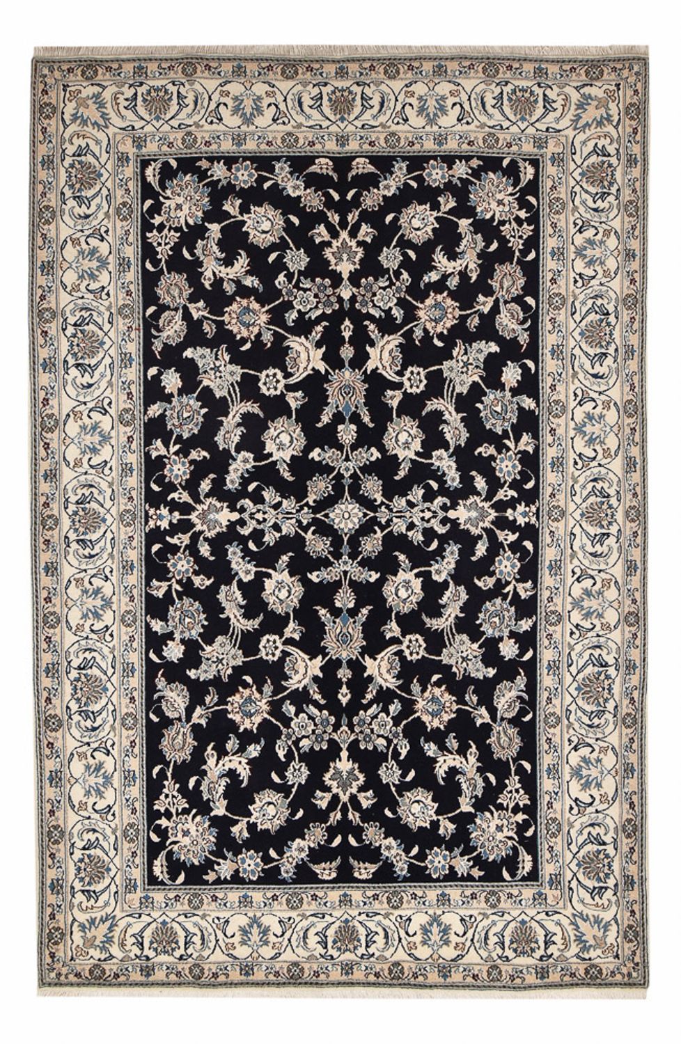 Alfombra persa - Nain - 310 x 198 cm - azul oscuro