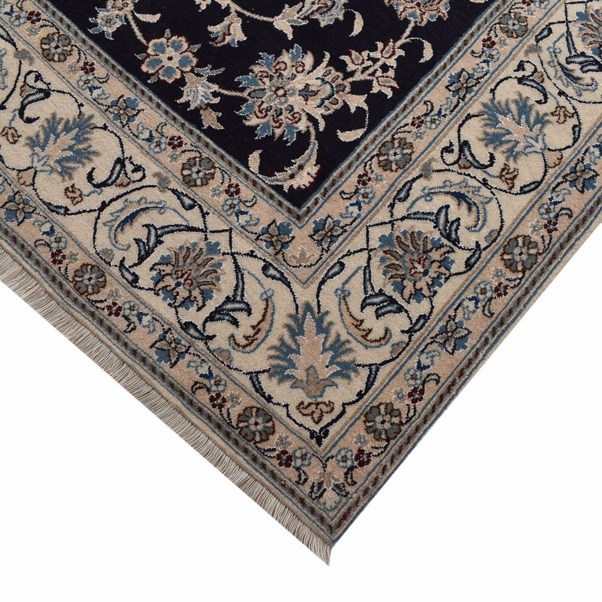 Alfombra persa - Nain - 310 x 198 cm - azul oscuro