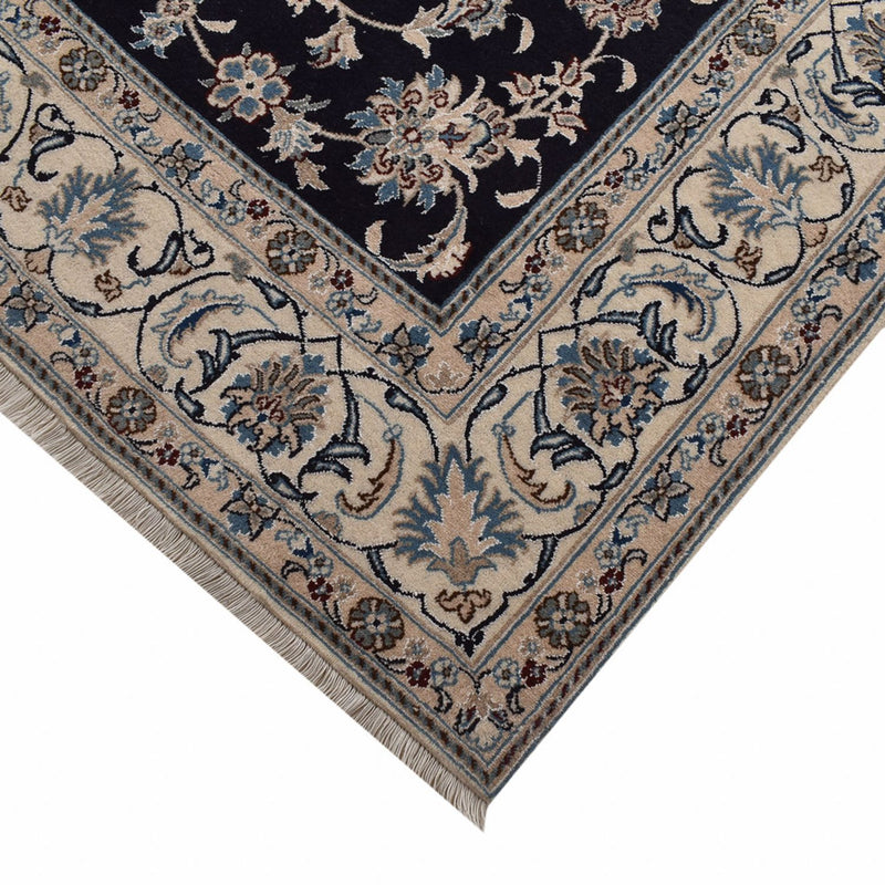 Alfombra persa - Nain - 310 x 198 cm - azul oscuro
