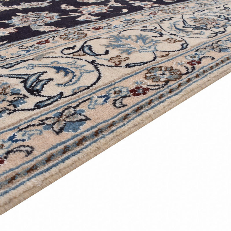 Alfombra persa - Nain - 310 x 198 cm - azul oscuro