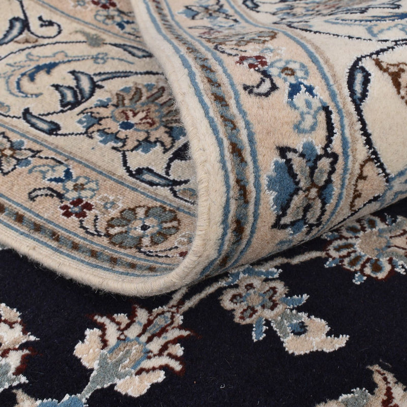 Alfombra persa - Nain - 310 x 198 cm - azul oscuro
