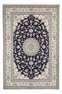 Alfombra persa - Nain - 295 x 195 cm - azul oscuro
