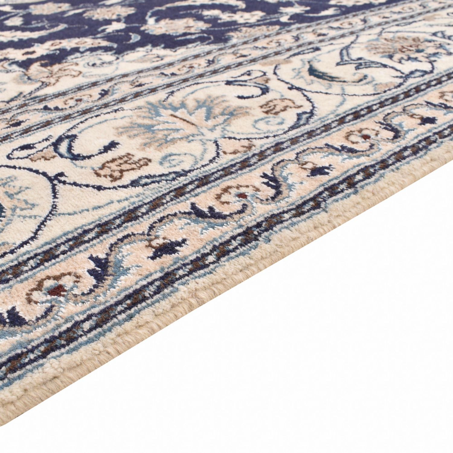 Alfombra persa - Nain - 295 x 195 cm - azul oscuro