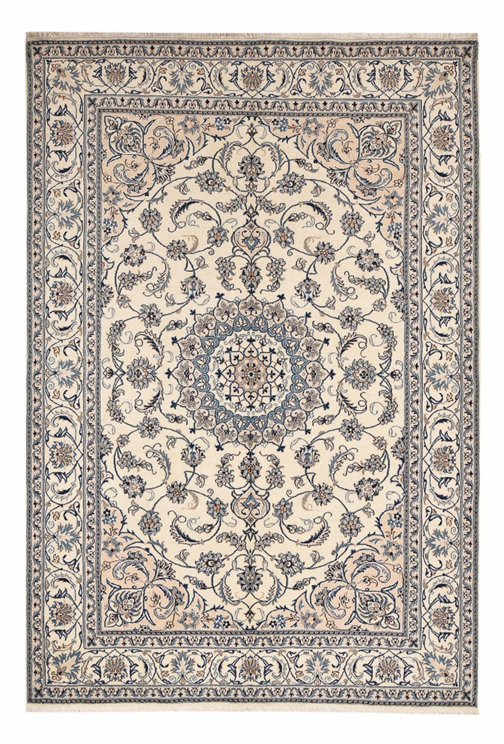 Alfombra persa - Nain - 293 x 198 cm - arena
