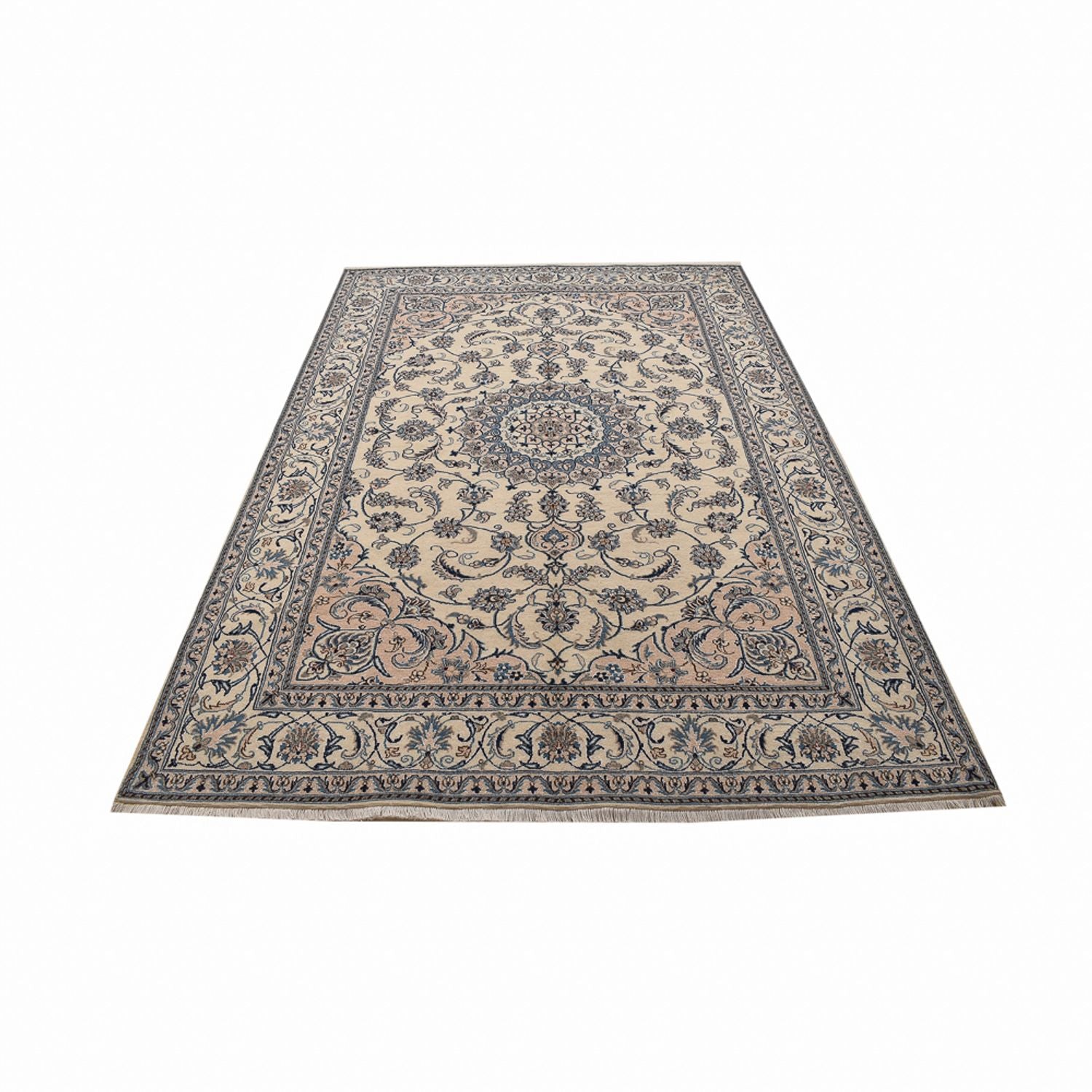 Alfombra persa - Nain - 293 x 198 cm - arena
