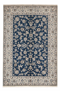 Alfombra persa - Nain - 282 x 193 cm - azul petróleo