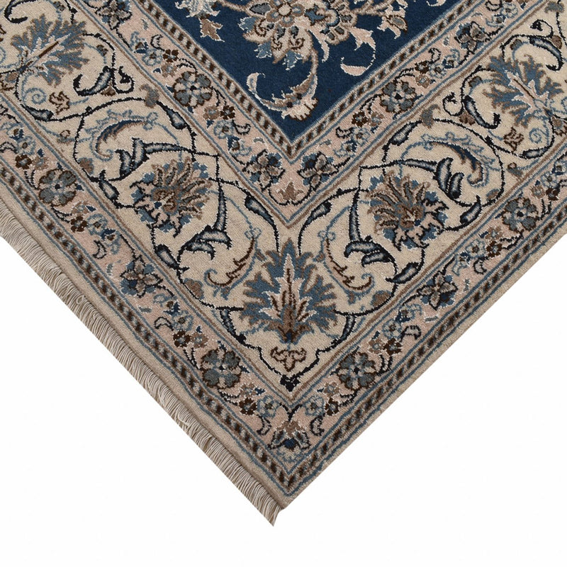 Alfombra persa - Nain - 282 x 193 cm - azul petróleo