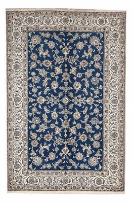Alfombra persa - Nain - 300 x 196 cm - azul petróleo