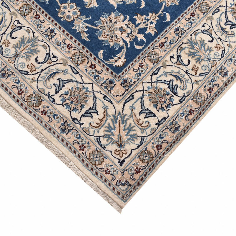 Alfombra persa - Nain - 300 x 196 cm - azul petróleo