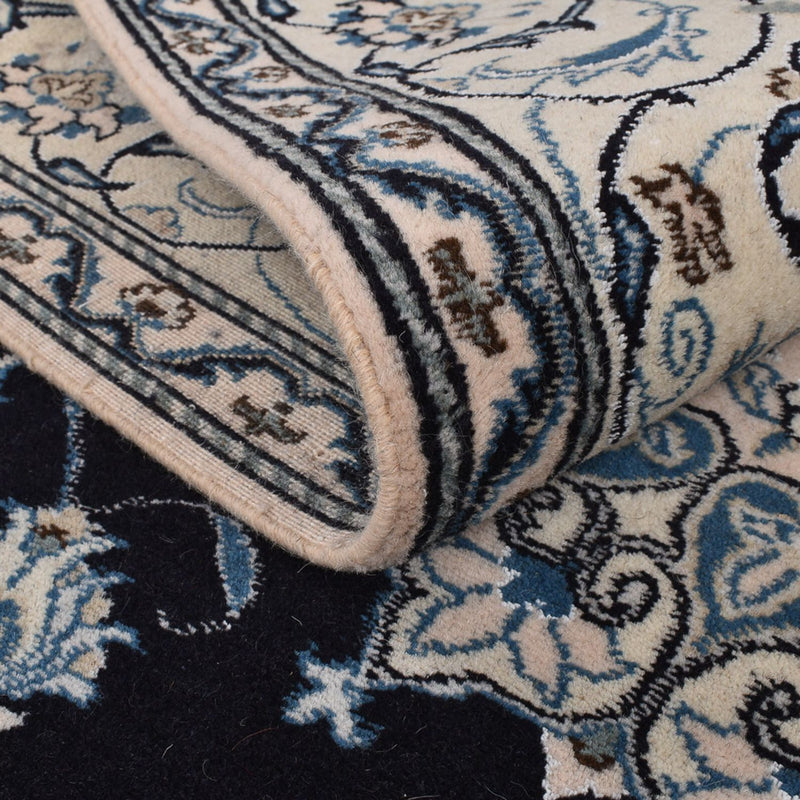 Alfombra persa - Nain - 298 x 202 cm - azul oscuro