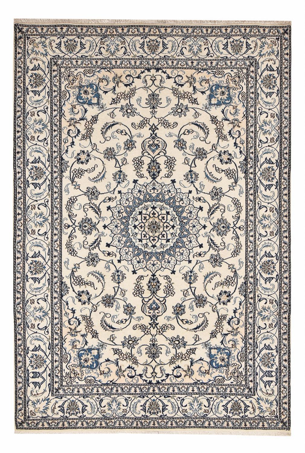 Alfombra persa - Nain - 297 x 197 cm - crema