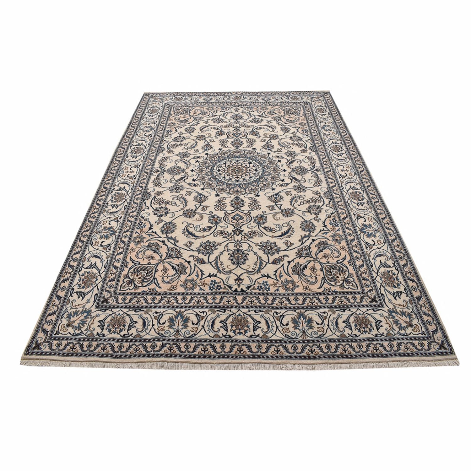 Alfombra persa - Nain - 304 x 203 cm - crema
