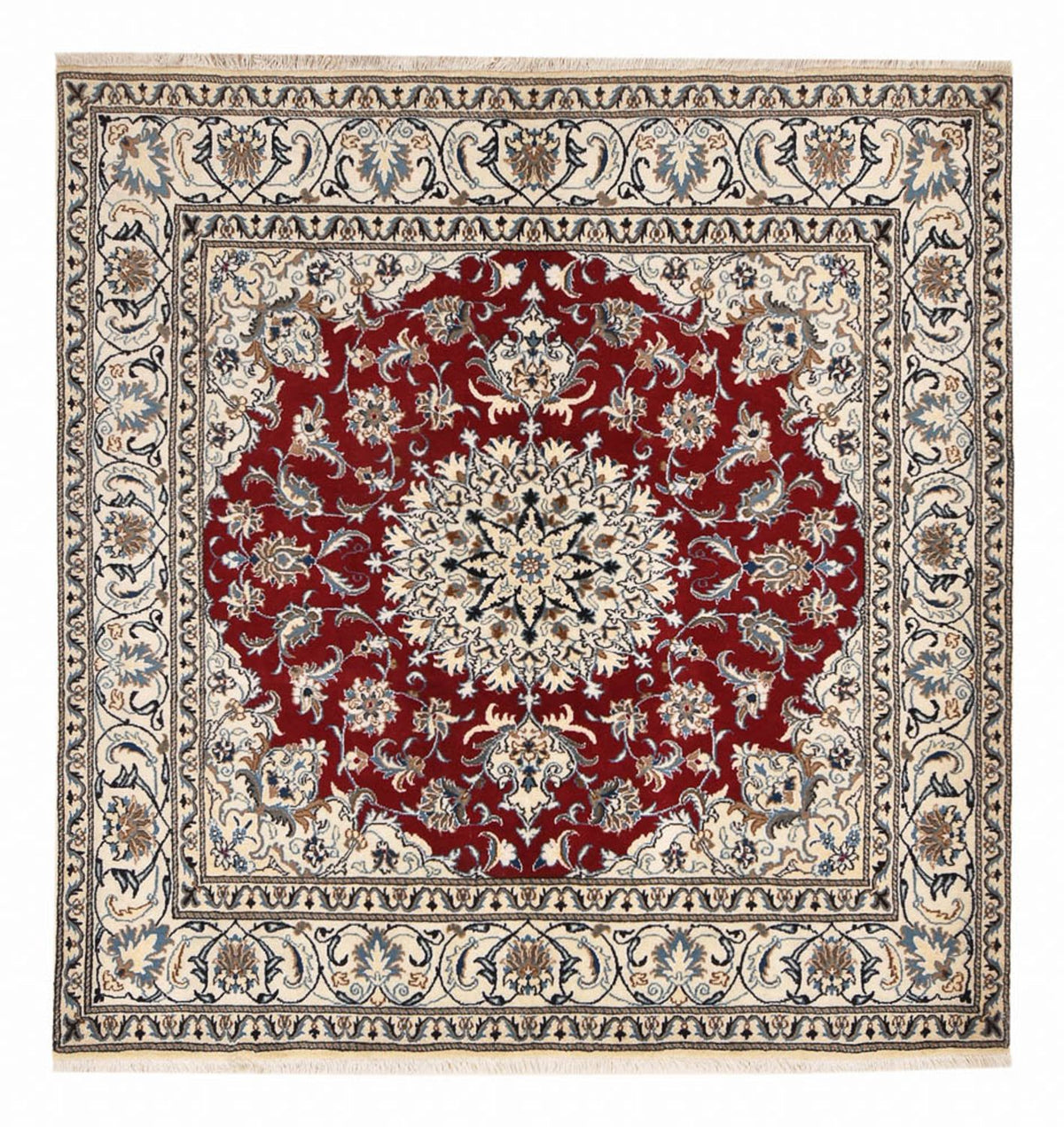Alfombra persa - Nain cuadrado  - 197 x 195 cm - rojo
