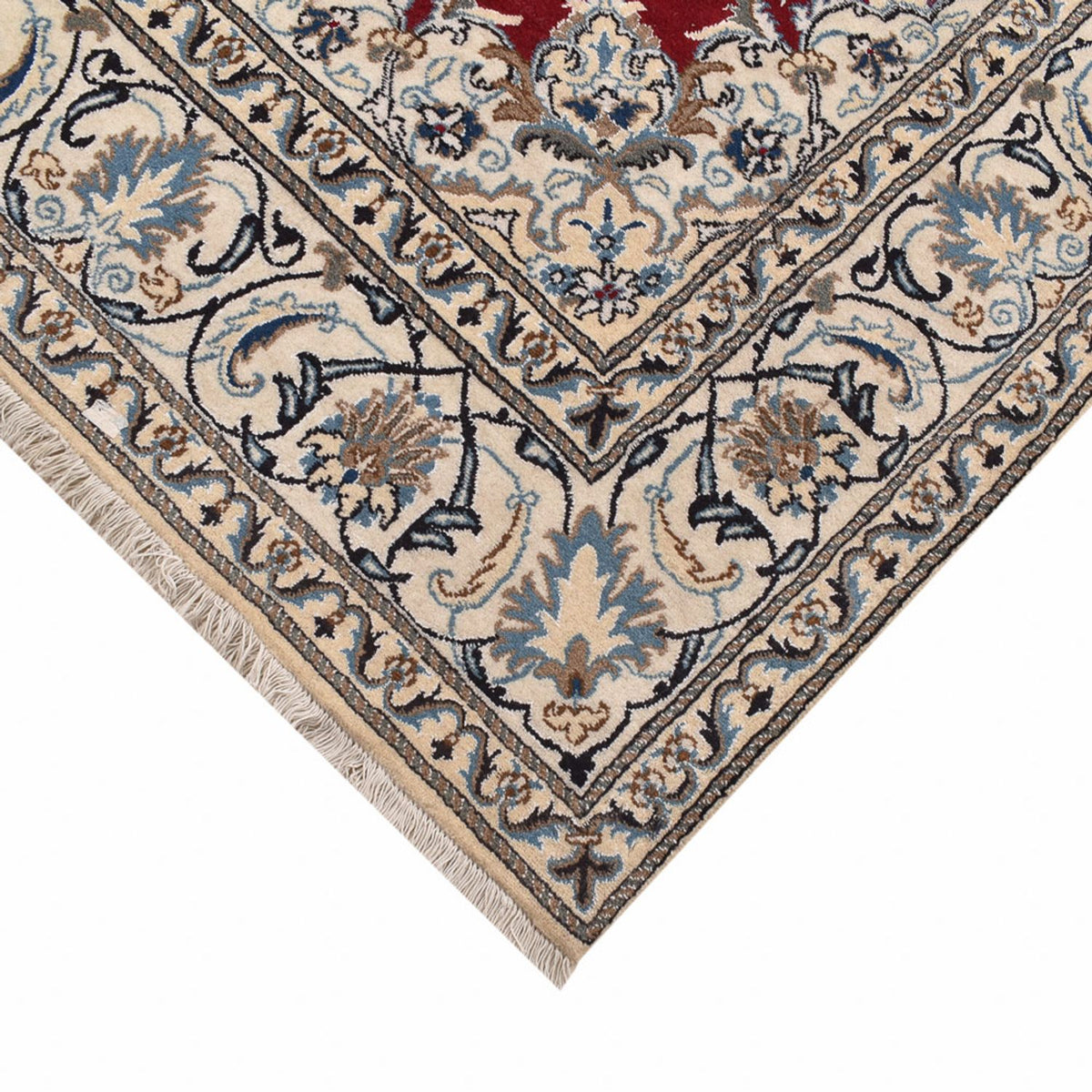 Alfombra persa - Nain cuadrado  - 197 x 195 cm - rojo
