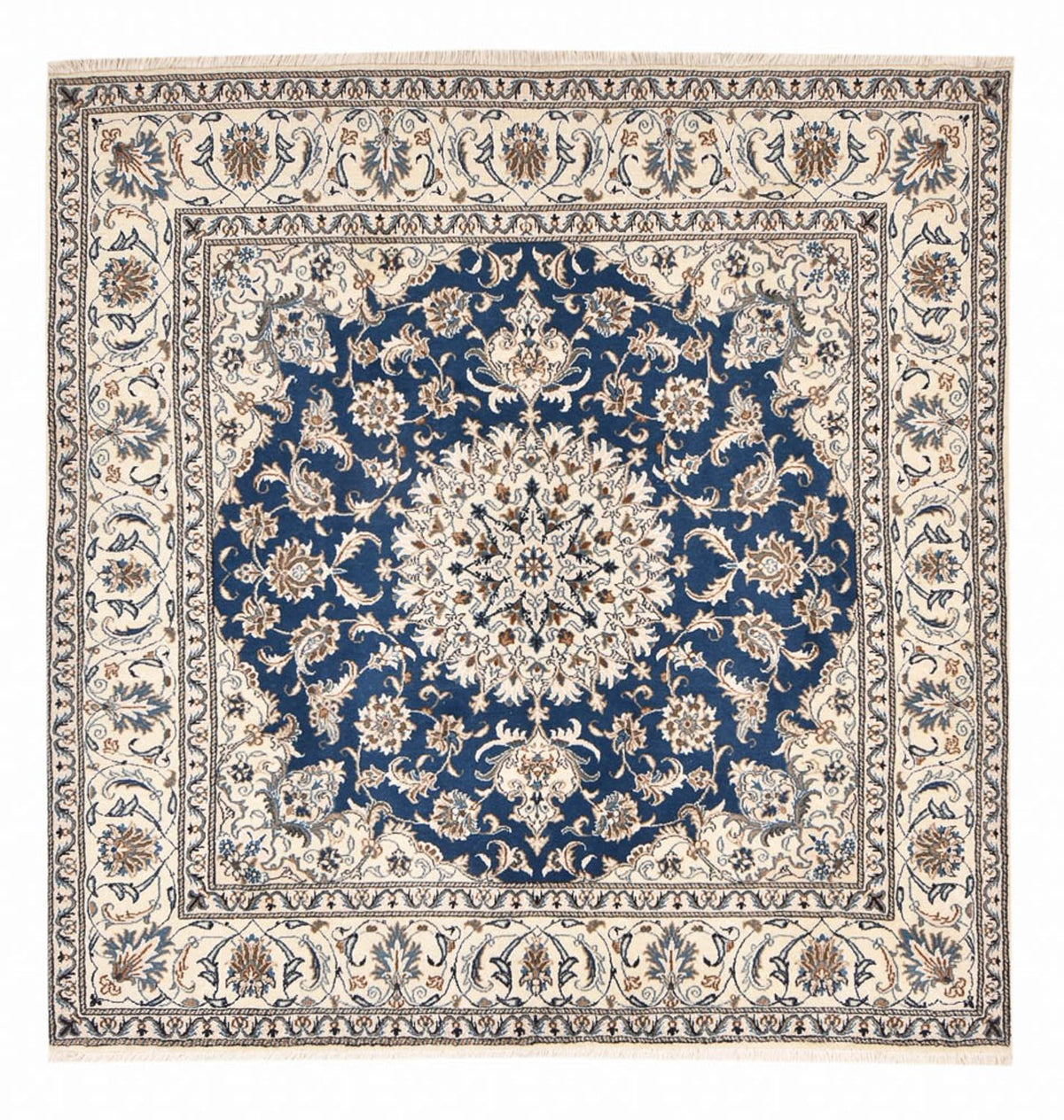 Alfombra persa - Nain cuadrado  - 202 x 195 cm - azul