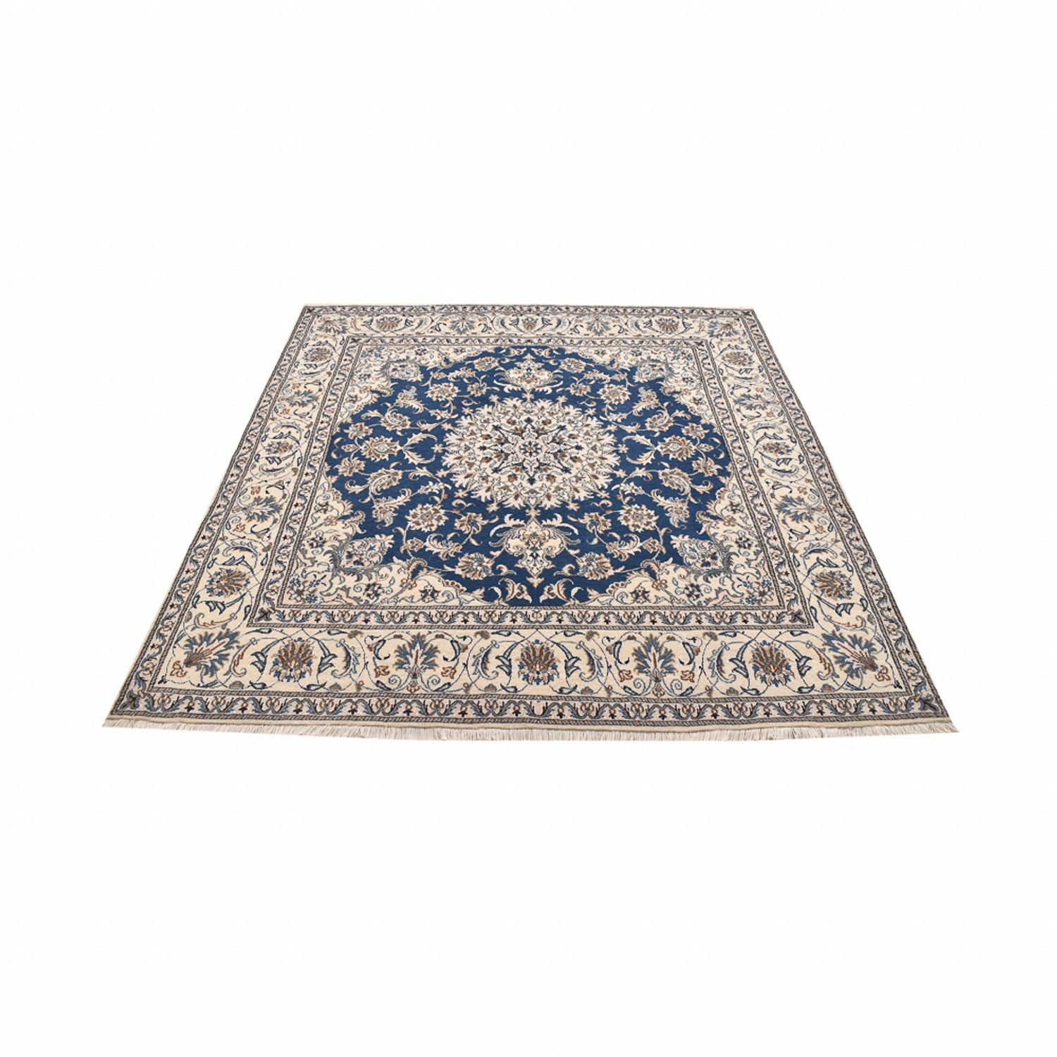 Alfombra persa - Nain cuadrado  - 202 x 195 cm - azul