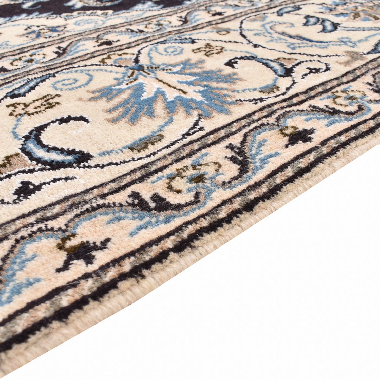 Alfombra persa - Nain cuadrado  - 198 x 190 cm - azul oscuro