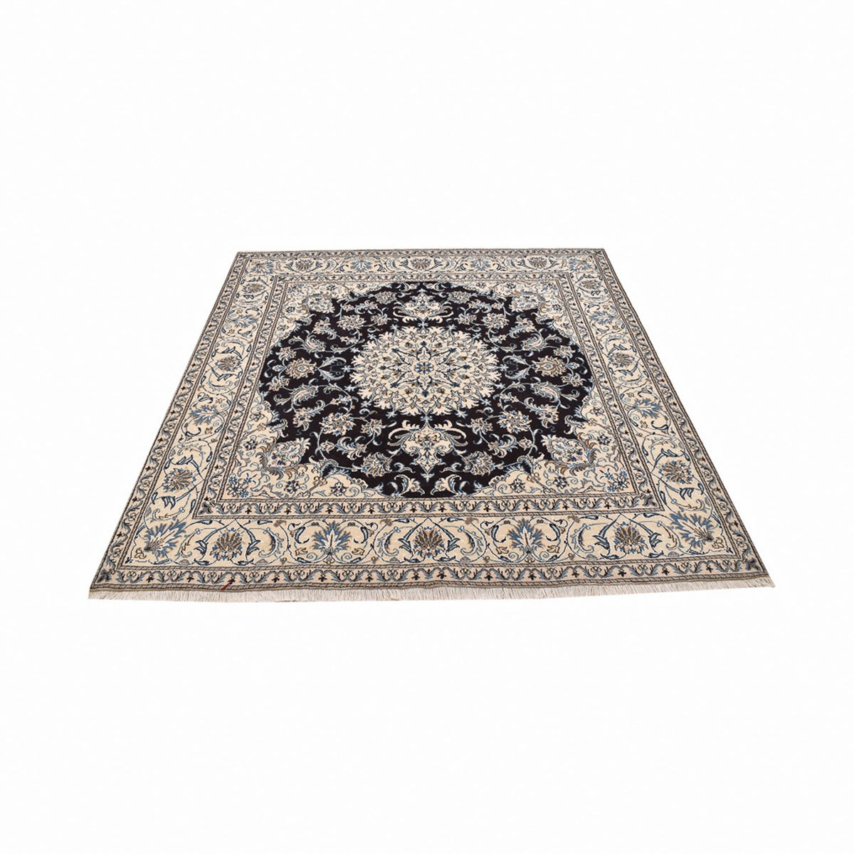 Alfombra persa - Nain cuadrado  - 198 x 190 cm - azul oscuro