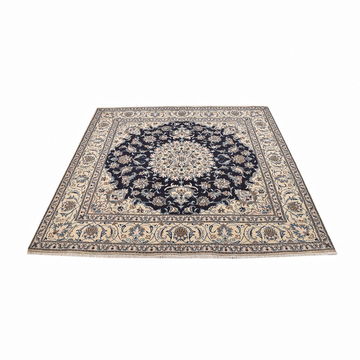 Alfombra persa - Nain cuadrado  - 195 x 193 cm - azul oscuro