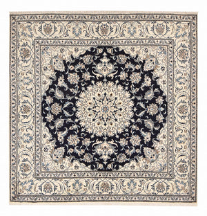 Alfombra persa - Nain cuadrado  - 198 x 193 cm - azul oscuro