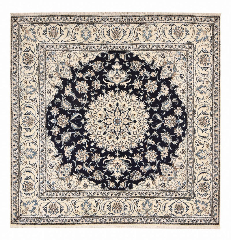 Alfombra persa - Nain cuadrado  - 198 x 193 cm - azul oscuro
