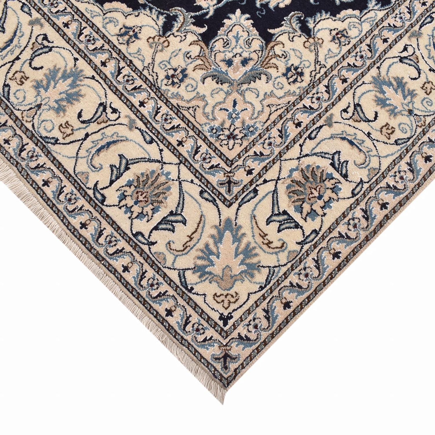 Alfombra persa - Nain cuadrado  - 198 x 193 cm - azul oscuro