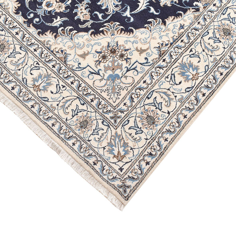 Alfombra persa - Nain - 236 x 165 cm - azul oscuro