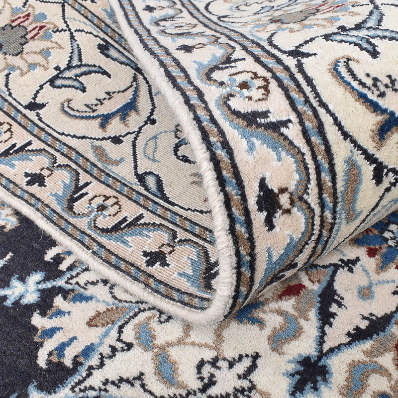 Alfombra persa - Nain - 242 x 162 cm - azul oscuro