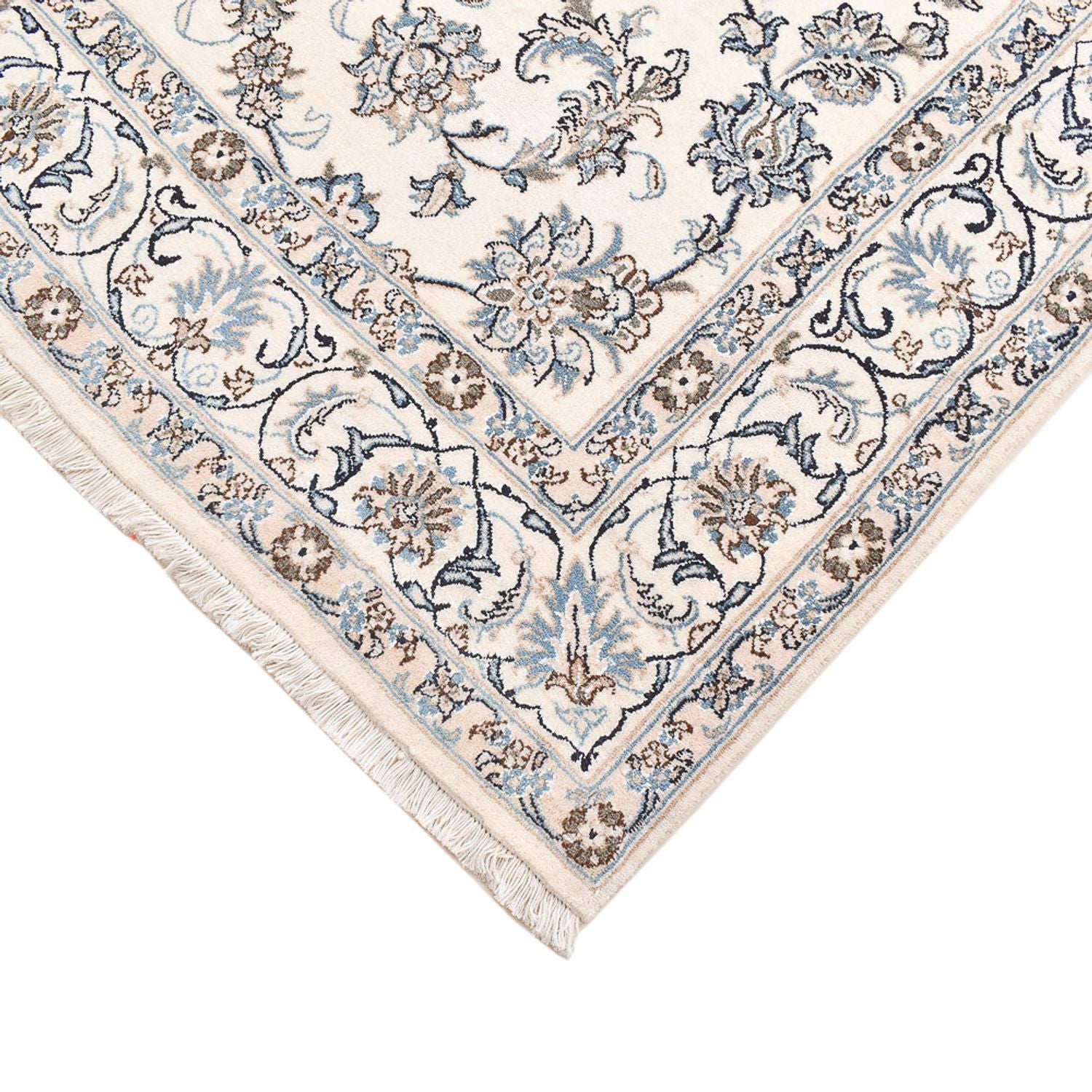 Alfombra persa - Nain - 240 x 165 cm - gris claro