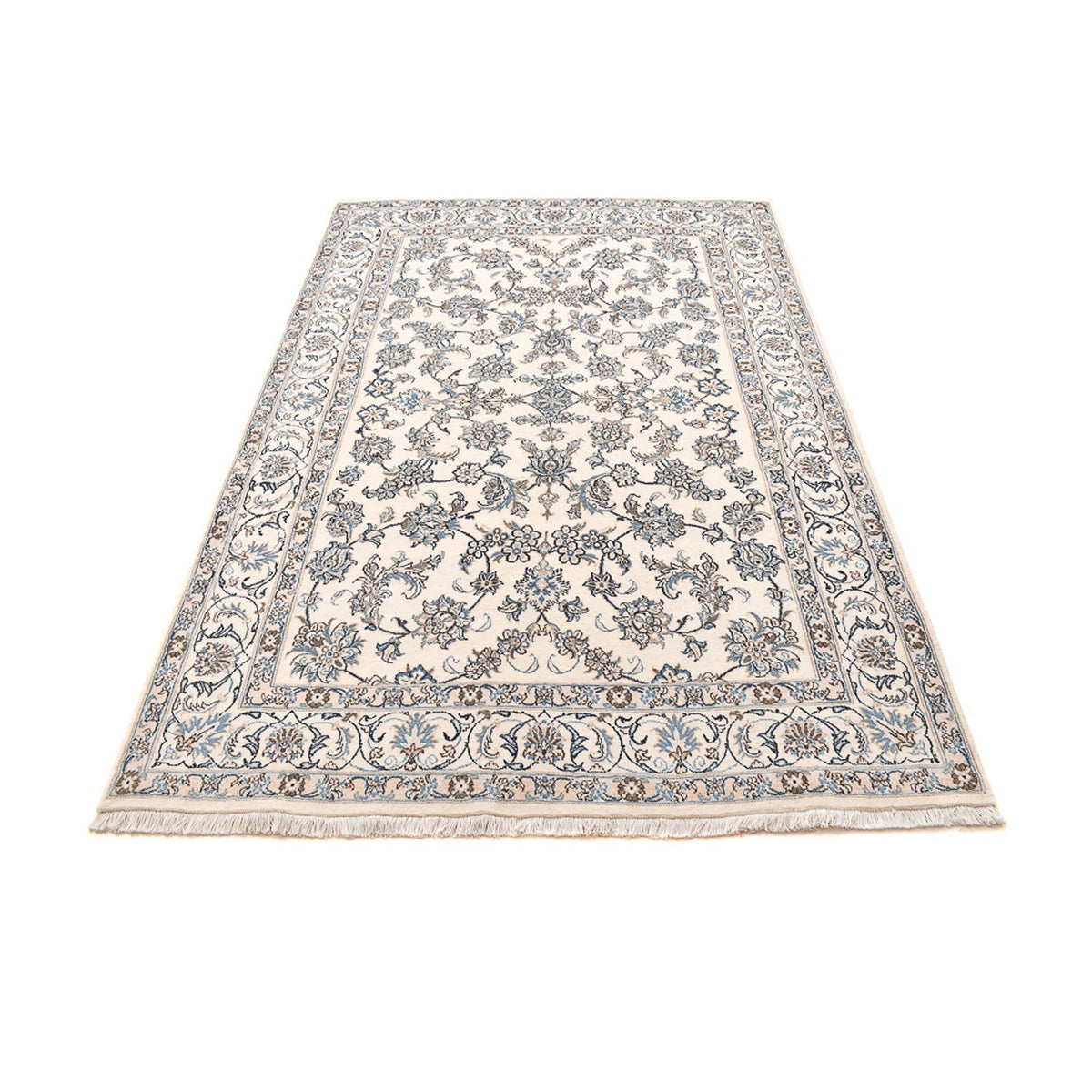 Alfombra persa - Nain - 240 x 165 cm - gris claro