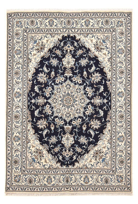 Alfombra persa - Nain - 239 x 165 cm - azul oscuro