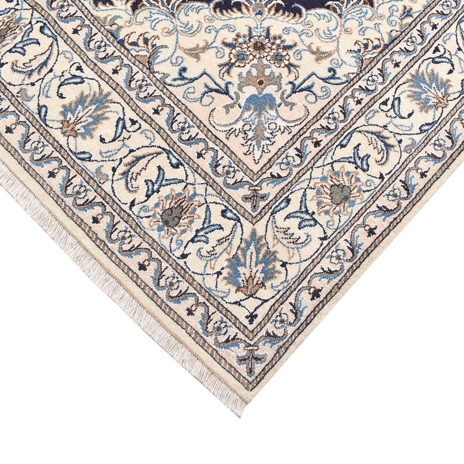 Alfombra persa - Nain - 239 x 165 cm - azul oscuro