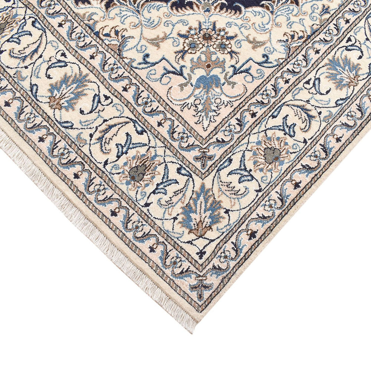 Alfombra persa - Nain - 239 x 165 cm - azul oscuro