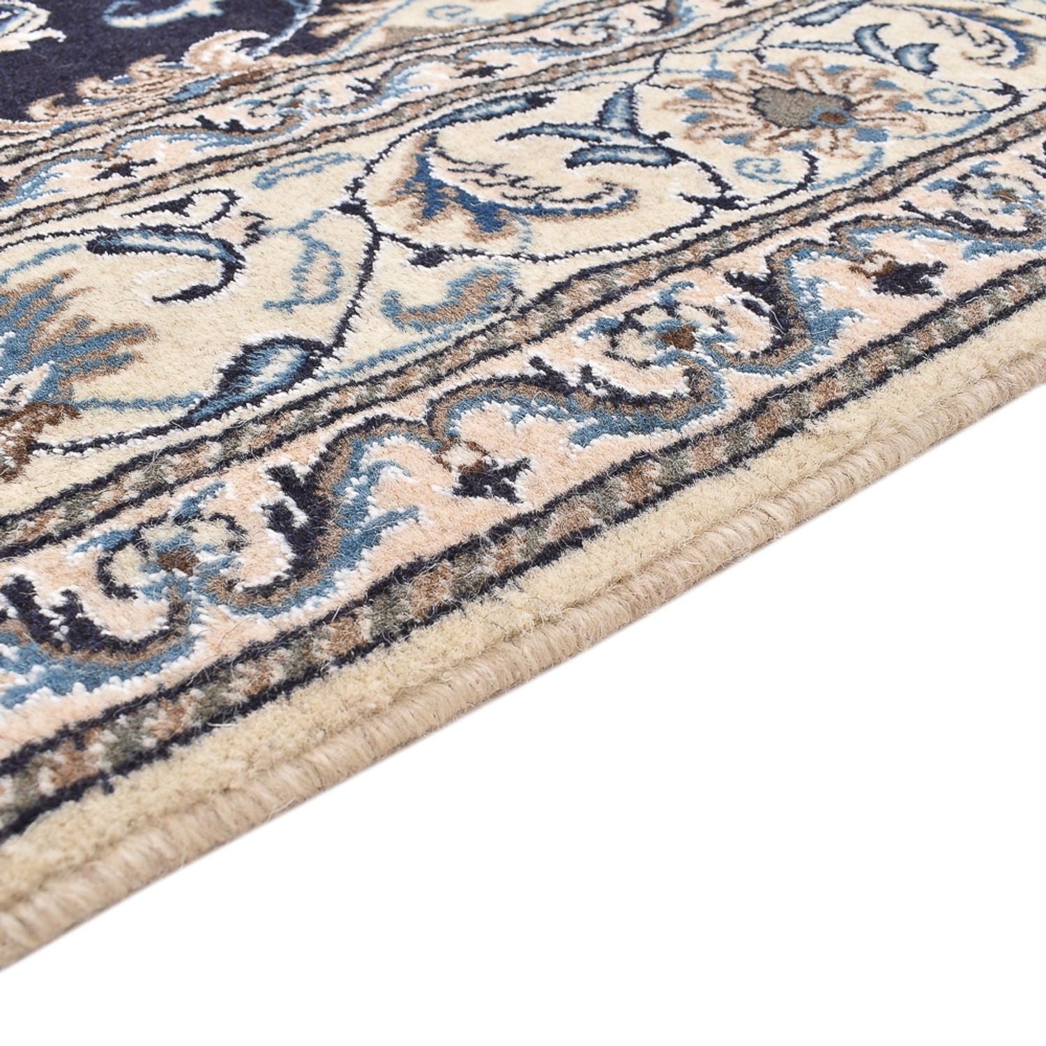 Alfombra persa - Nain - 239 x 165 cm - azul oscuro