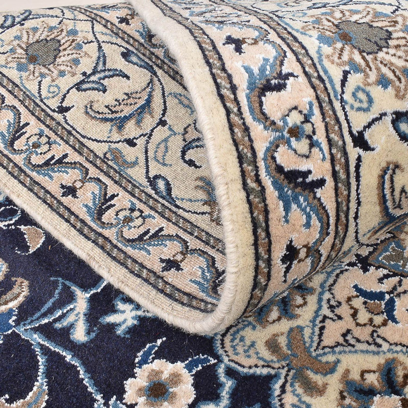 Alfombra persa - Nain - 239 x 165 cm - azul oscuro