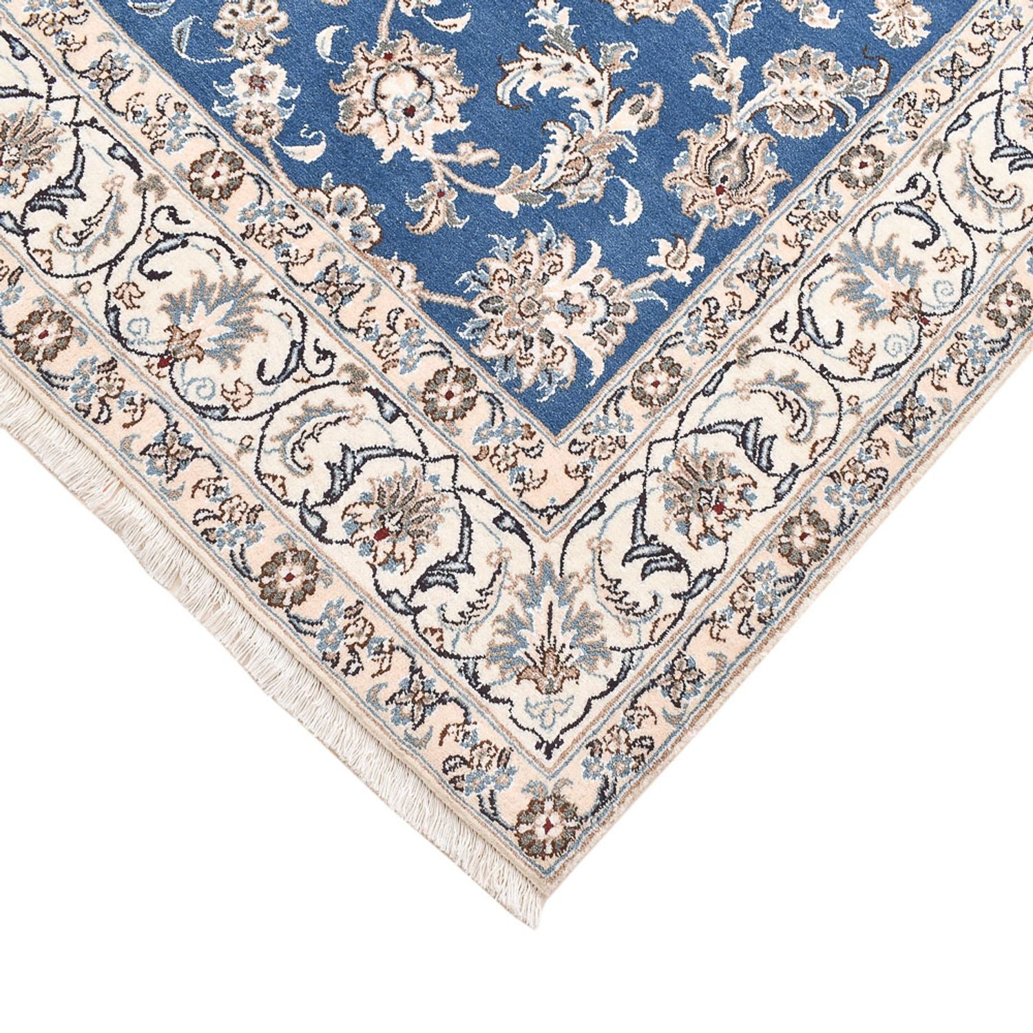 Alfombra persa - Nain - 242 x 165 cm - azul