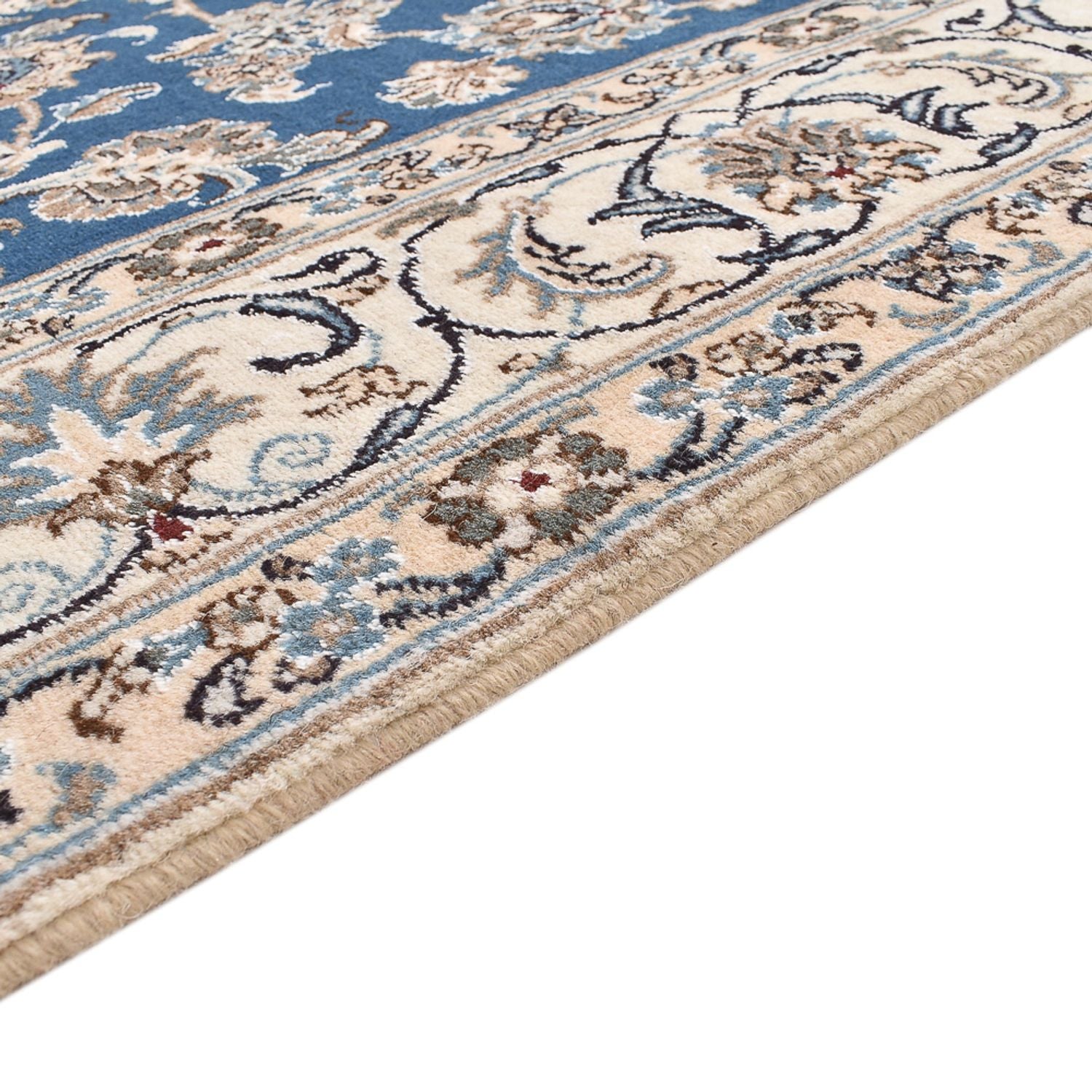 Alfombra persa - Nain - 242 x 165 cm - azul