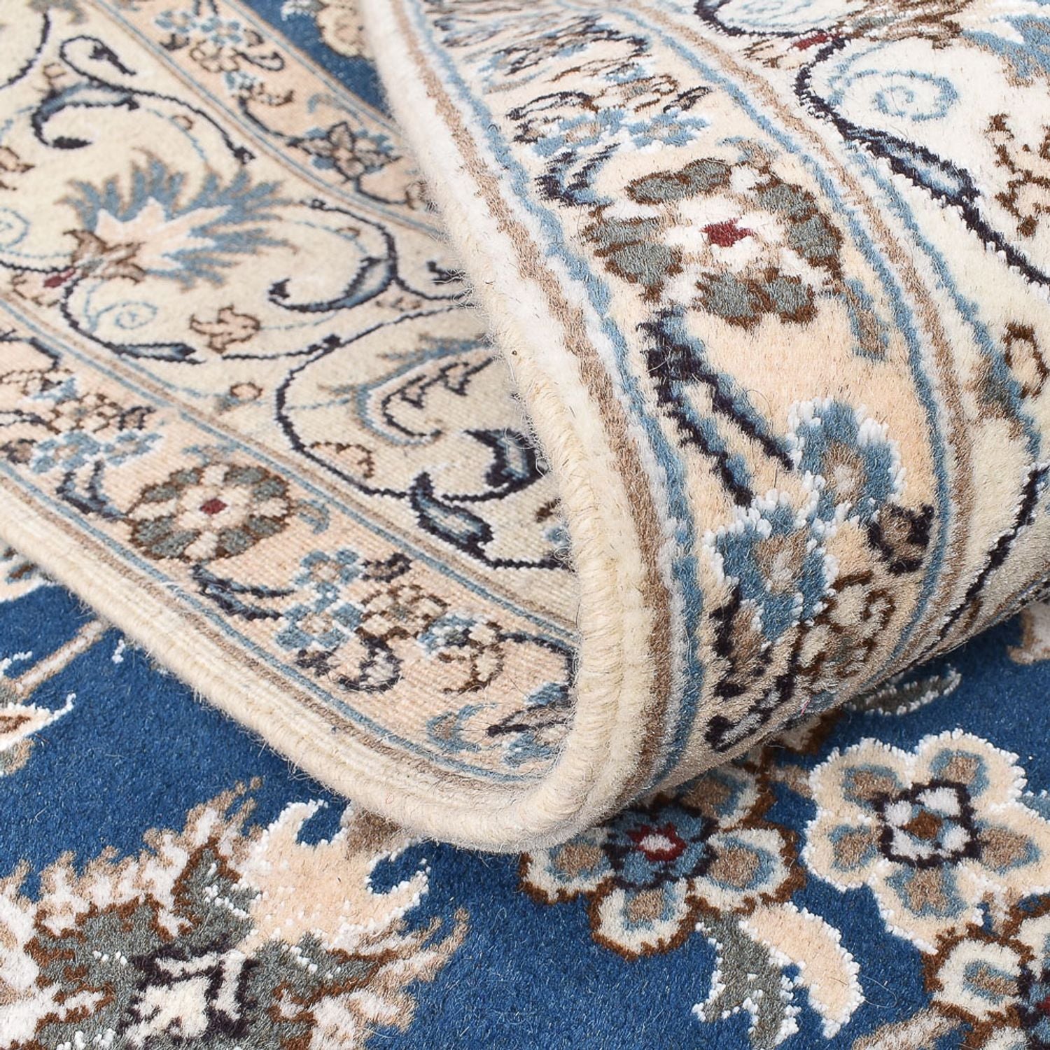 Alfombra persa - Nain - 242 x 165 cm - azul