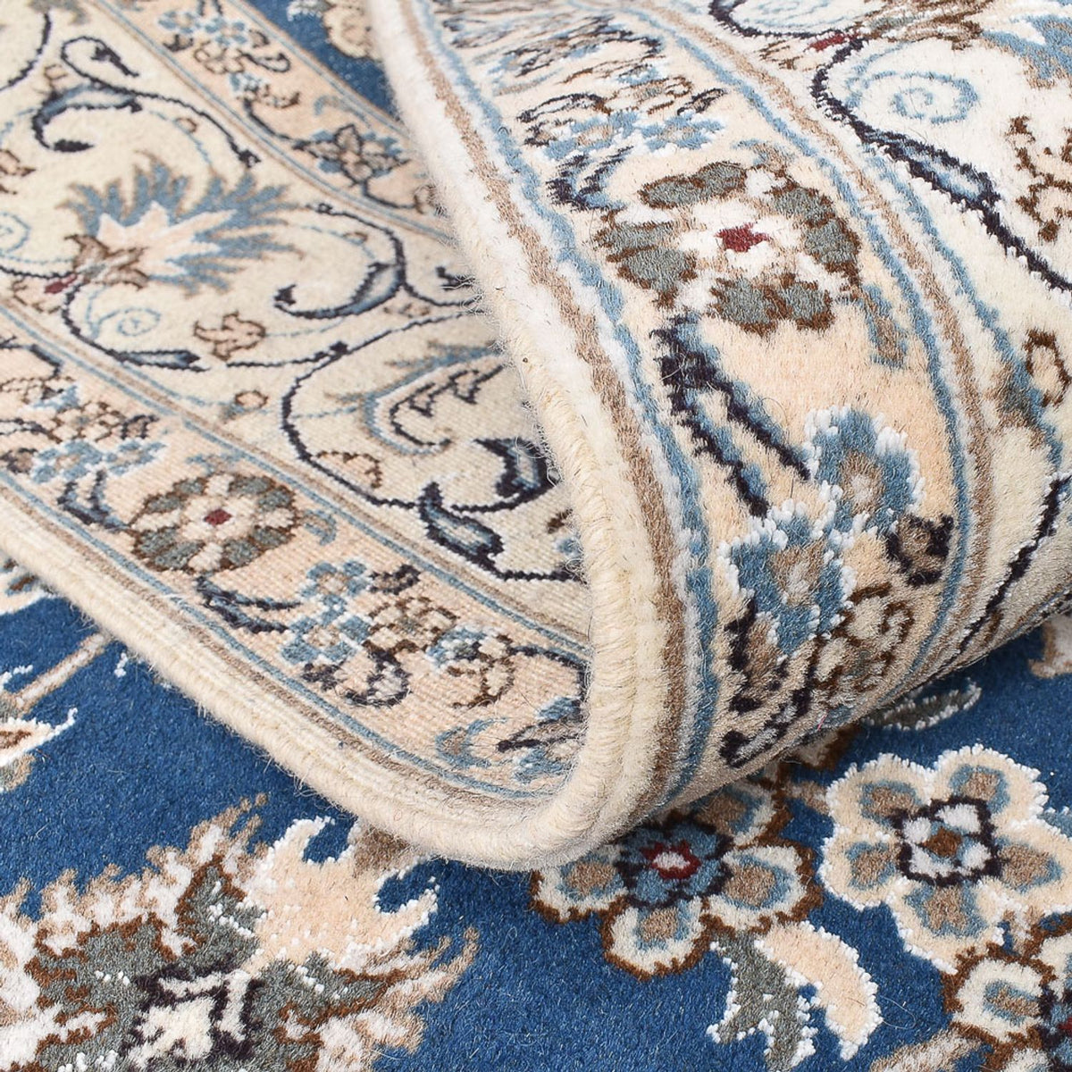 Alfombra persa - Nain - 242 x 165 cm - azul