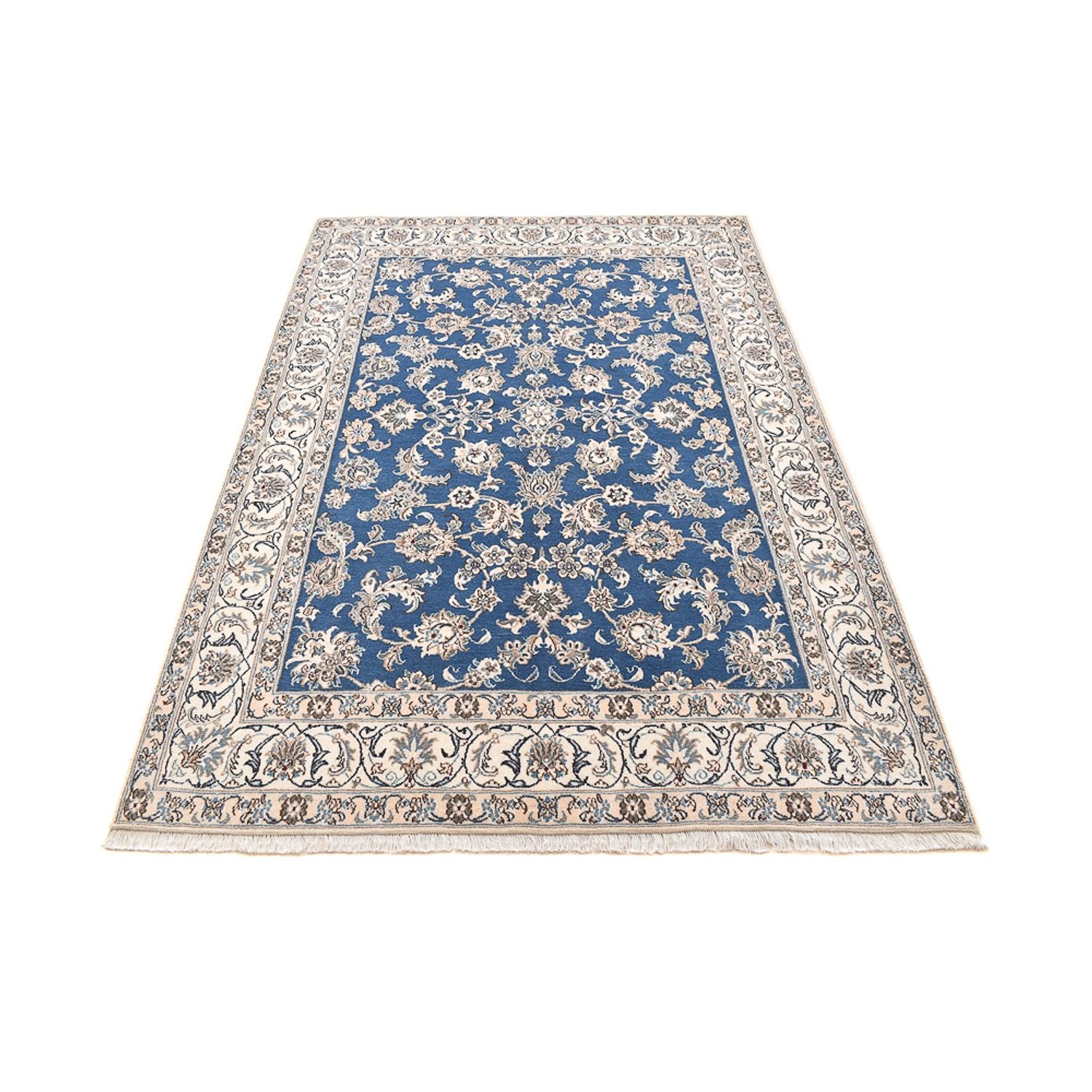 Alfombra persa - Nain - 242 x 165 cm - azul