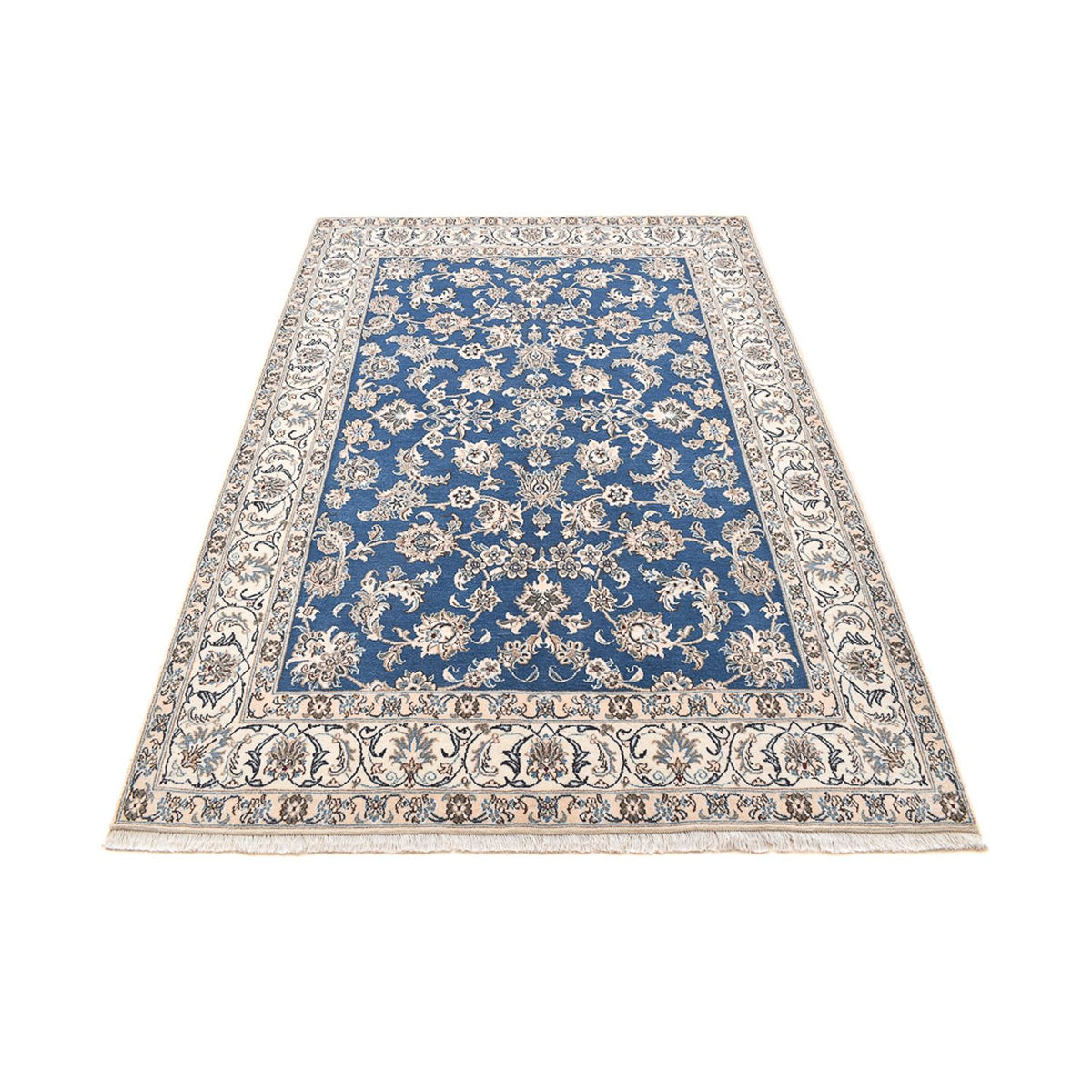 Alfombra persa - Nain - 242 x 165 cm - azul