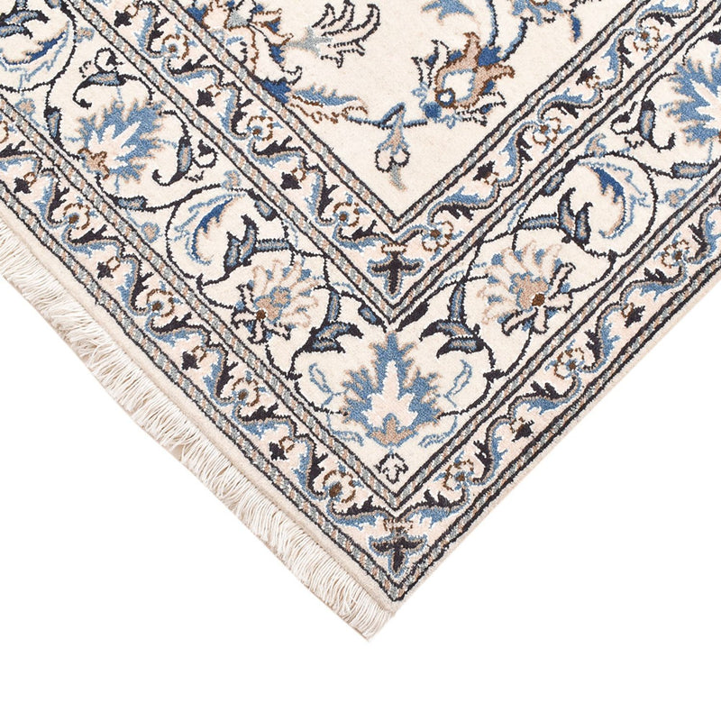 Alfombra persa - Nain - 203 x 145 cm - gris claro